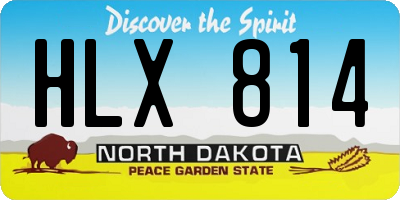 ND license plate HLX814