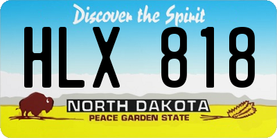 ND license plate HLX818