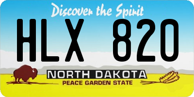 ND license plate HLX820