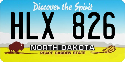 ND license plate HLX826