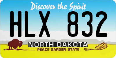 ND license plate HLX832