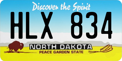 ND license plate HLX834