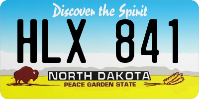 ND license plate HLX841