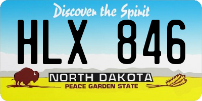 ND license plate HLX846