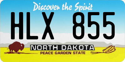 ND license plate HLX855