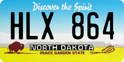 ND license plate HLX864