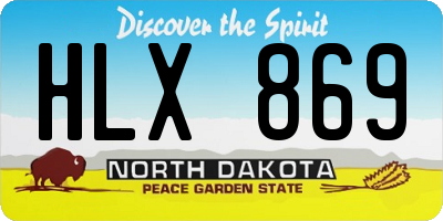 ND license plate HLX869