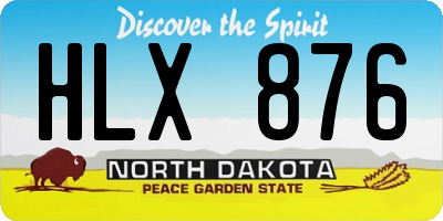 ND license plate HLX876