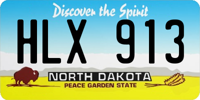 ND license plate HLX913