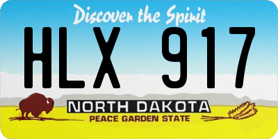 ND license plate HLX917