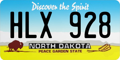 ND license plate HLX928