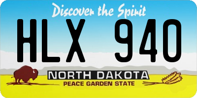 ND license plate HLX940