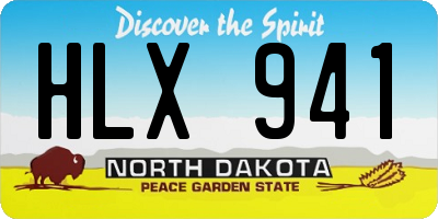 ND license plate HLX941