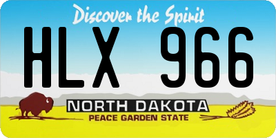 ND license plate HLX966