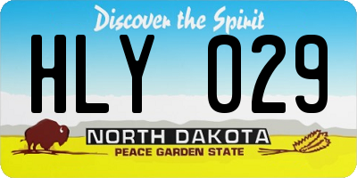 ND license plate HLY029