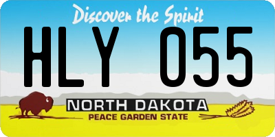 ND license plate HLY055