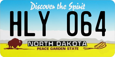 ND license plate HLY064