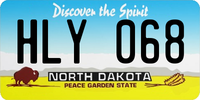 ND license plate HLY068