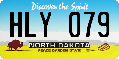 ND license plate HLY079