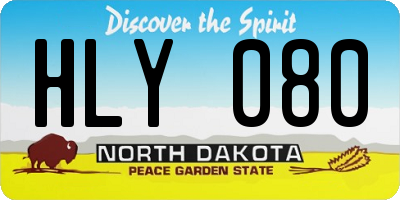 ND license plate HLY080