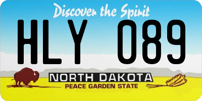 ND license plate HLY089