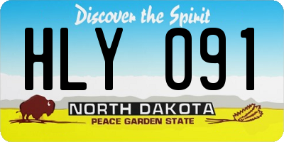 ND license plate HLY091