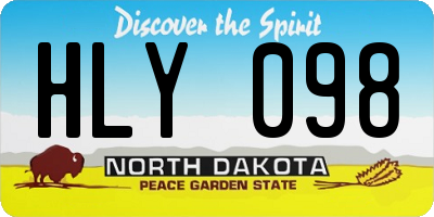 ND license plate HLY098