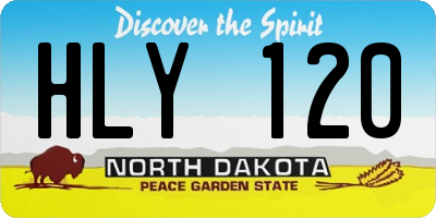 ND license plate HLY120