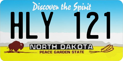 ND license plate HLY121