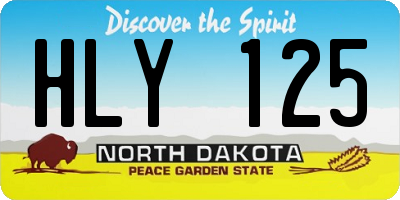 ND license plate HLY125