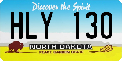 ND license plate HLY130