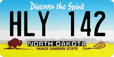 ND license plate HLY142