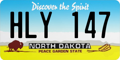 ND license plate HLY147