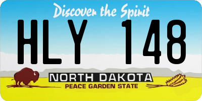 ND license plate HLY148