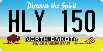 ND license plate HLY150