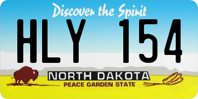 ND license plate HLY154