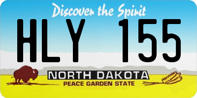 ND license plate HLY155