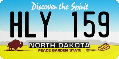 ND license plate HLY159