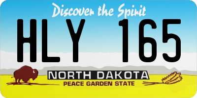 ND license plate HLY165