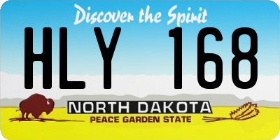 ND license plate HLY168