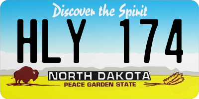 ND license plate HLY174