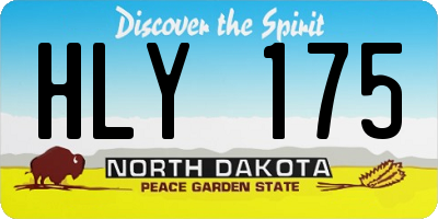 ND license plate HLY175