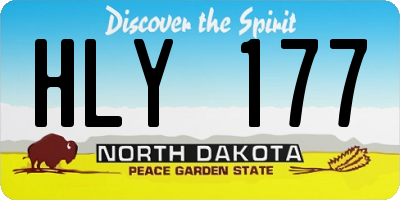 ND license plate HLY177