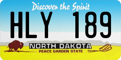 ND license plate HLY189