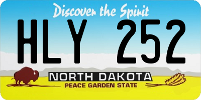 ND license plate HLY252