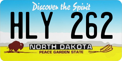 ND license plate HLY262