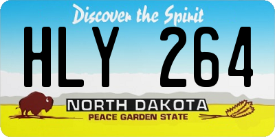 ND license plate HLY264