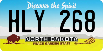 ND license plate HLY268
