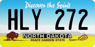 ND license plate HLY272