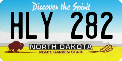 ND license plate HLY282